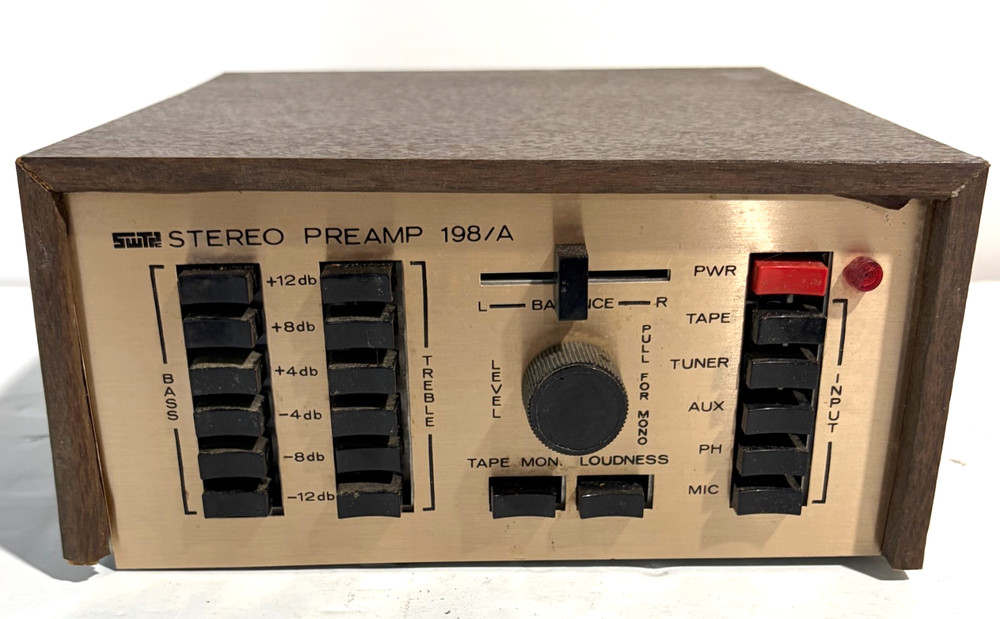 Vintage 1970s SWTP Model 198/A Stereo Pre-Amp PREAMPLIFIER - NOT FULLY TESTED