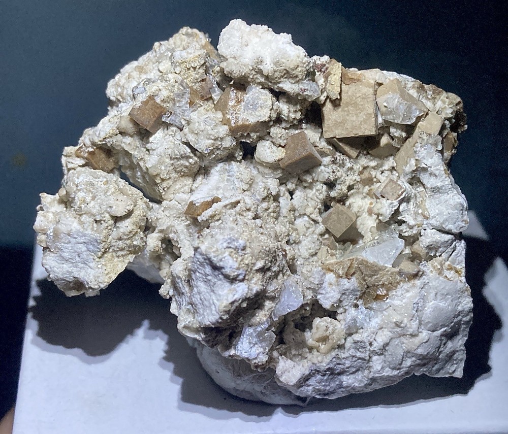 Fluorite, Marcasite, Celestite & Calcite Graymont Quarry Genoa, Ottawa Co., Ohio