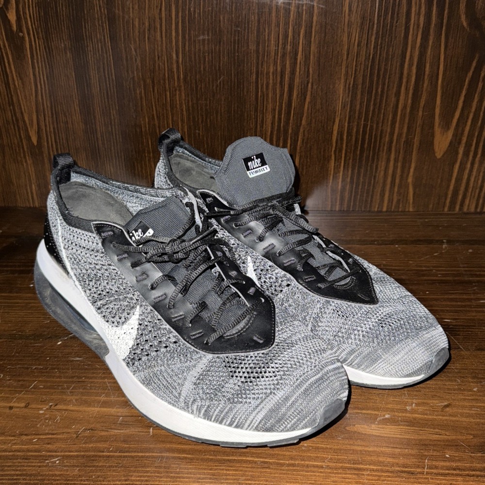 Nike Air Max Flyknit Racer Oreo Men’s 13 Black White Running Shoes DJ6106-001