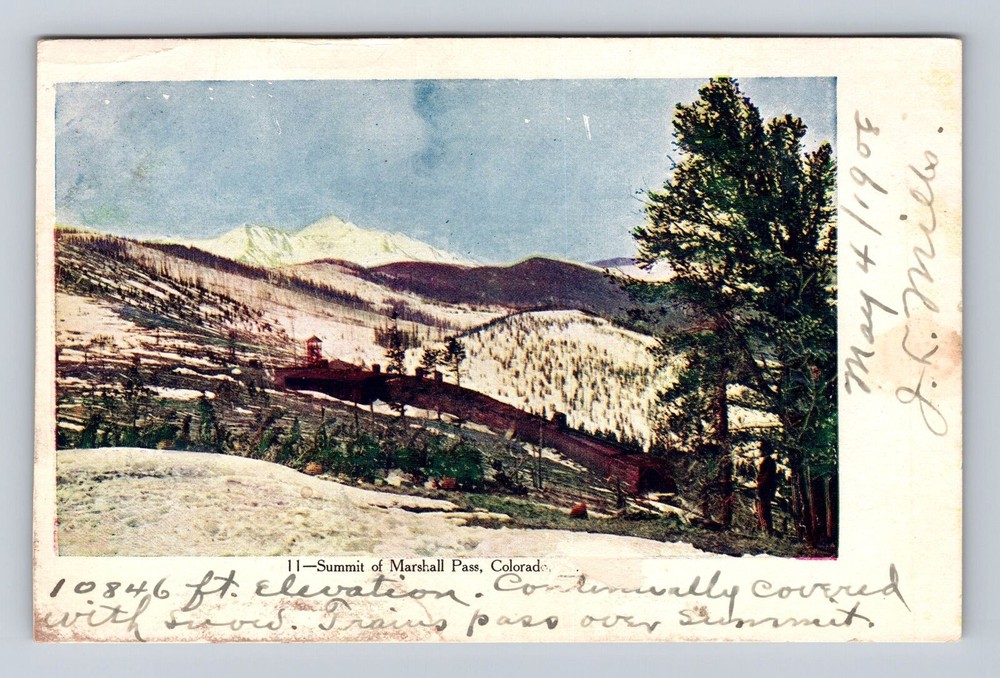 Marshall Pass CO-Colorado, Summit of Marshall Pass, Vintage Postcard