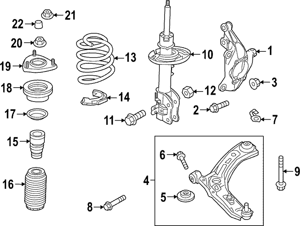 Genuine Mazda Strut Bolt 9YA0-21-24F