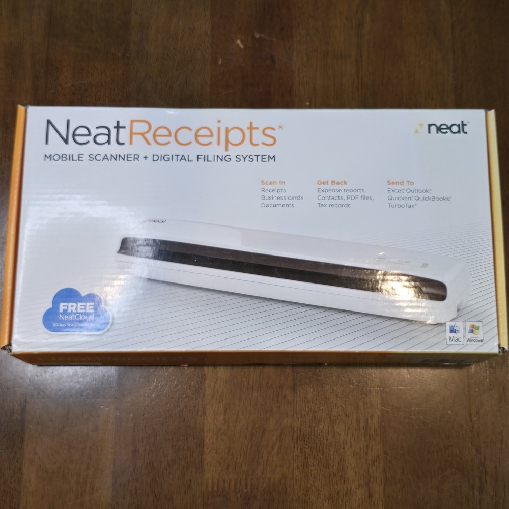 NEAT RECEIPTS Mobile Document Scanner Digital Filing System NM-1000 Box Included