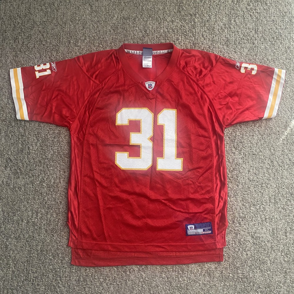 Reebok NFL Kansas City Chiefs Priest Holmes #31 Youth Boys XL 18-20 Red Jersey