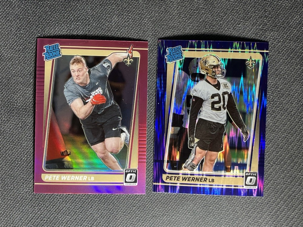 Pete Werner Rookie Lot of 2 Donruss Optic Rated Rookies (RC)