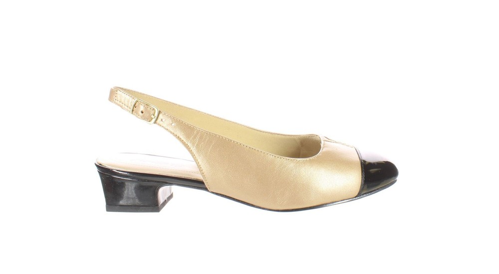 Trotters Womens Dea Gold Slingbacks Size 6 (2E) (7344607)