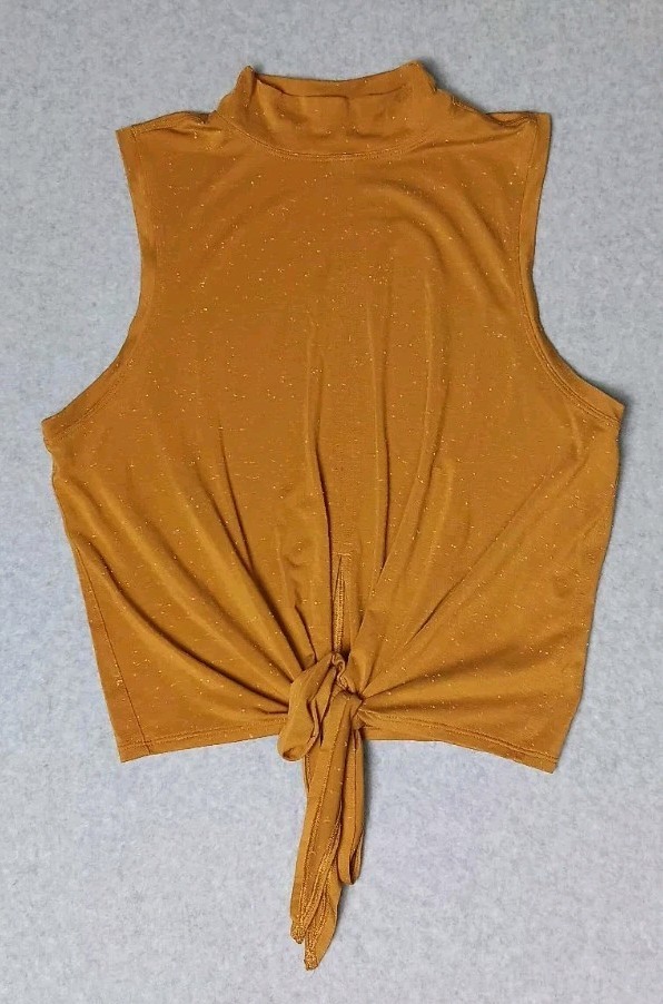 Lululemon Sleeveless Speckled Tank Top Shirt Womens Size Small Burnt Orange Tie