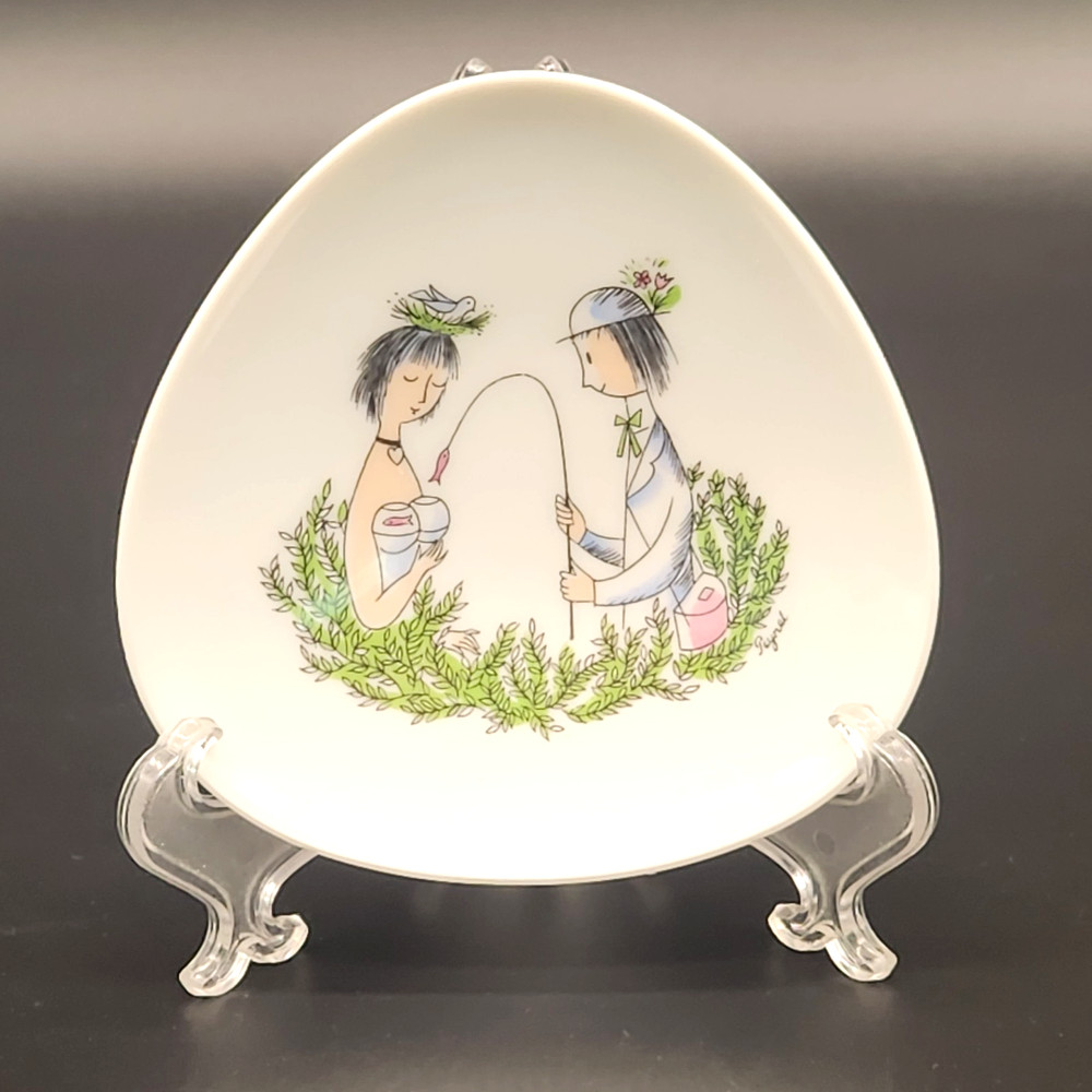 Vtg Rosenthal Raymond Peynet Studio-Linie Lovers Trinket Ring Dish Wedding Gift