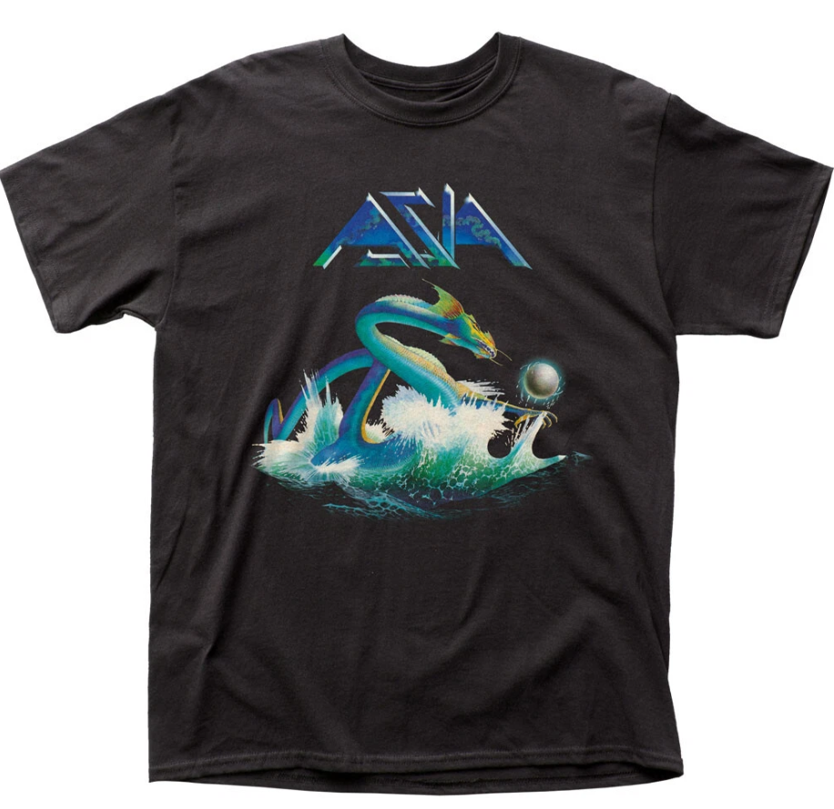 Asia Rock Band Debut Album Cover Mens T Shirt Rock N Roll Music Classic Black