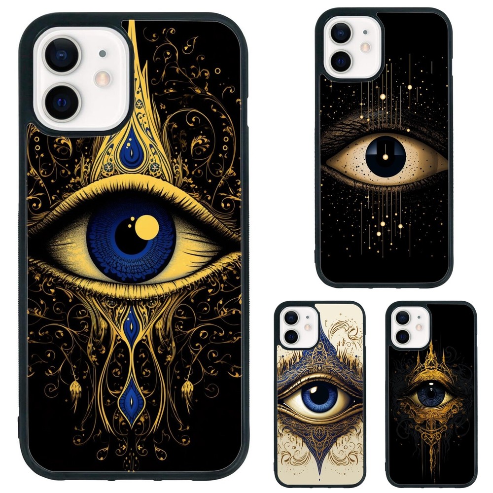 For iPhone XS XR 6 7 8 Plus SE 2nd 3rd foil evil eye Egyptian Anti scratch Cover