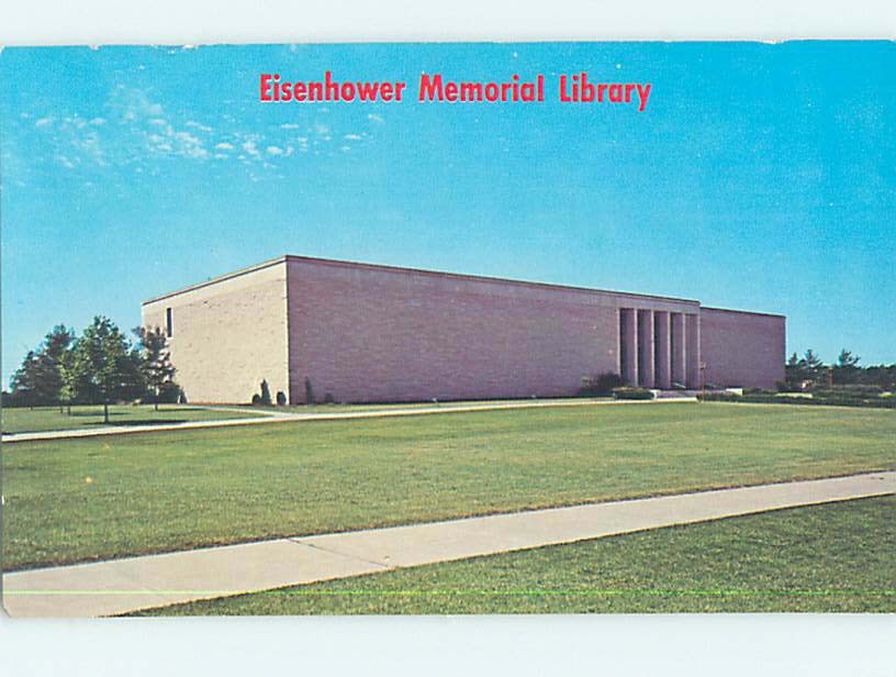 Unused Pre-1980 LIBRARY SCENE Abilene Kansas KS hs1934