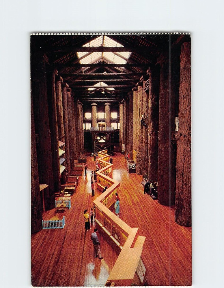 Postcard Interior Forestry Building Portland Oregon USA
