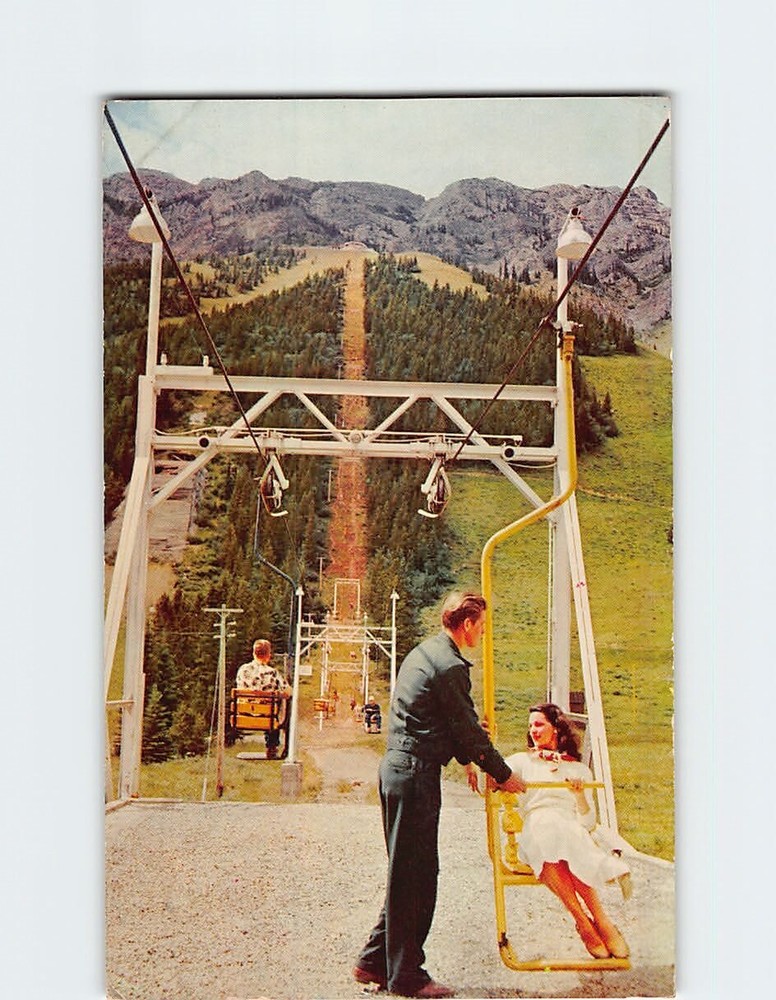 Postcard Banff Chair Lift on Mt. Norquay Banff National Park Canada