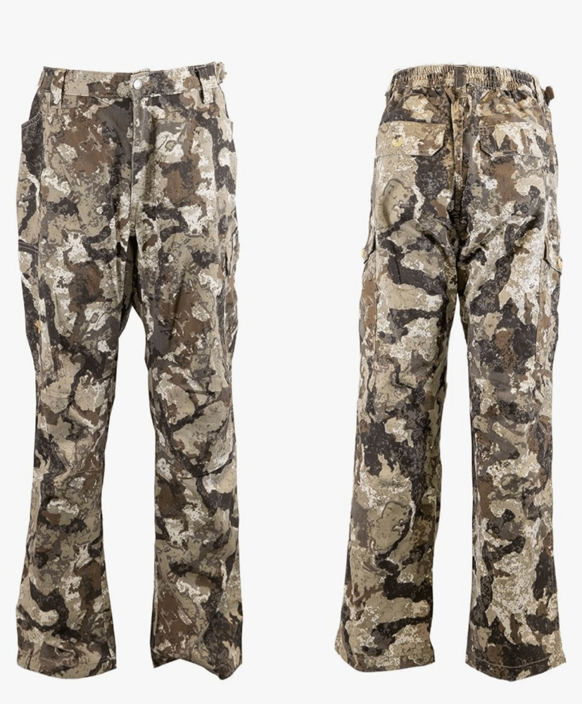 Men’s Camo Performance Pants with Adjustable Waist & Multi-Pockets
