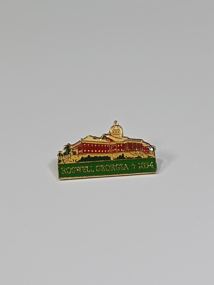 Roswell Georgia 1854 Travel Souvenir Lapel Pin Fulton County Atlanta Suburb