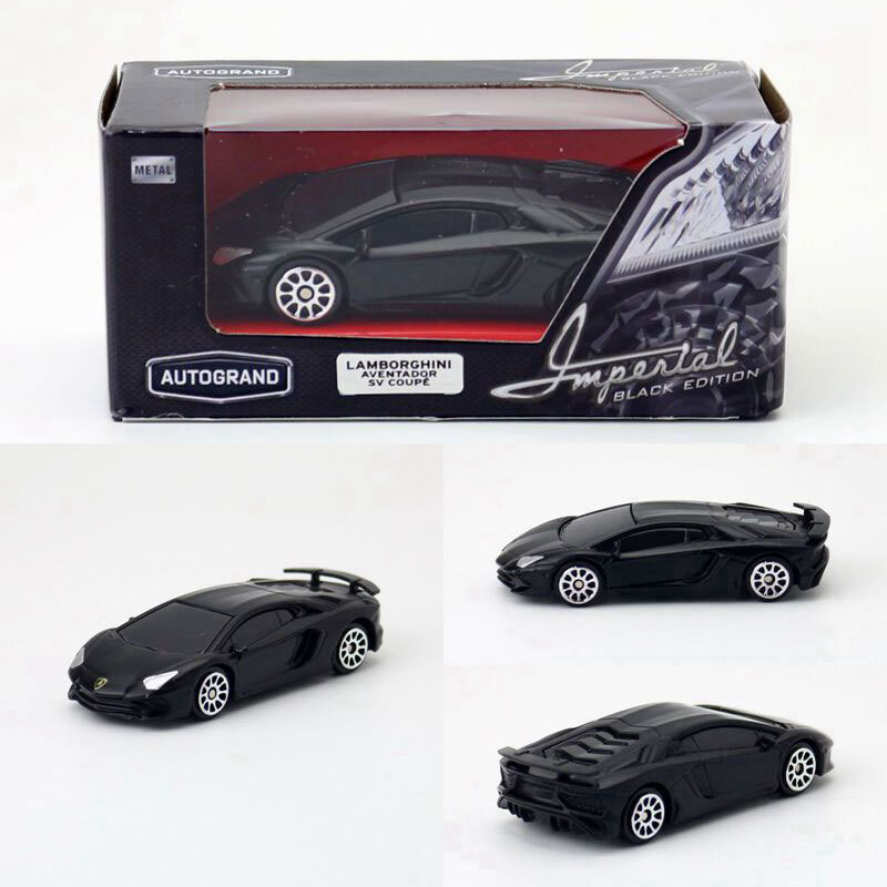 1:64 Lamborghini Aventador SV Diecast Model Toy Car for Kids in Black