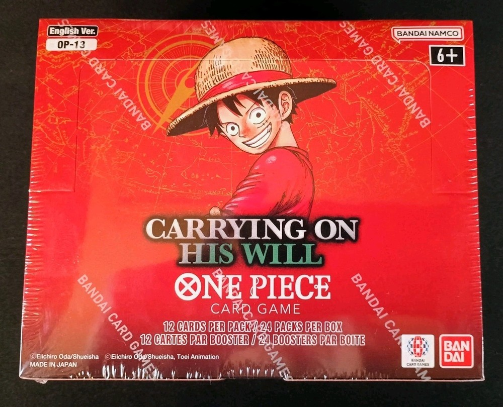 One Piece Carrying On His Will OP-13 Booster Box Factory Sealed English