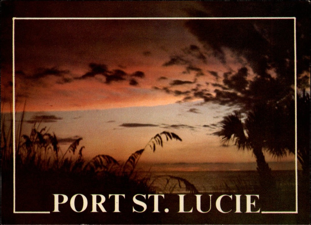 Florida Port St Lucie sunset ~ postcard  sku649