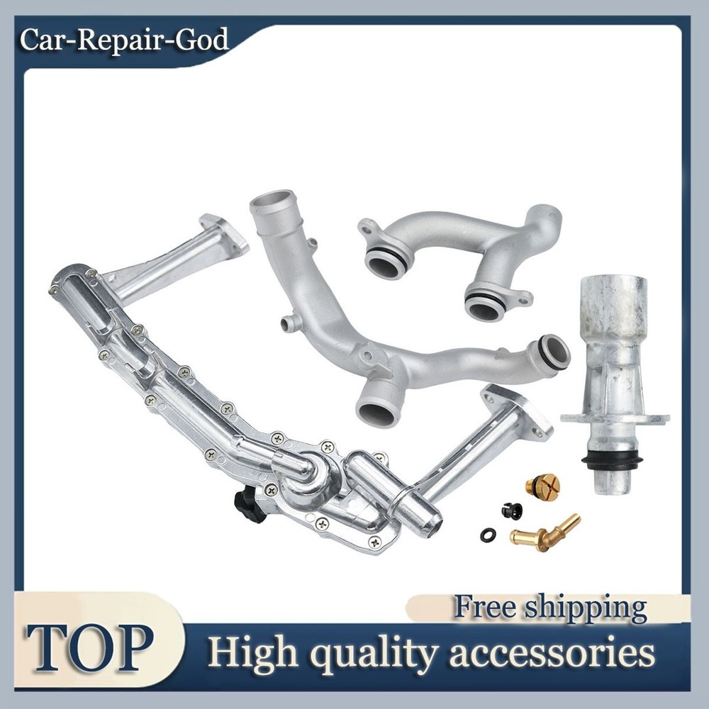 For Jaguar Land Rover 3.0L 5.0L Oil cool New Upgraded Metal Coolant Outlet Pipes