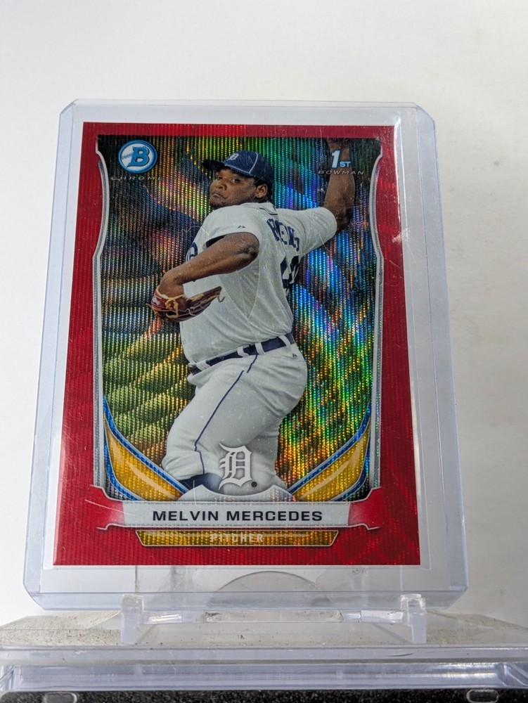2014 Bowman Chrome Red Wave Melvin Mercedes Tigers BCP68 25/25