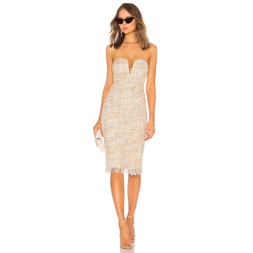 LPA  REVOLVE Tweed Dress 691 in Cream Multi Size XS