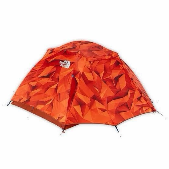 North Face Homestead Roomy 2 Tent Orange Geometric Print Rare Vintage