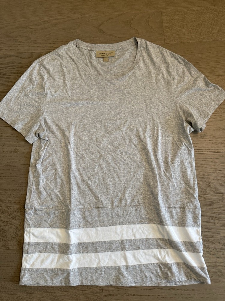 Burberry London Men’s T-Shirt – Gray – Pre-Owned / Used