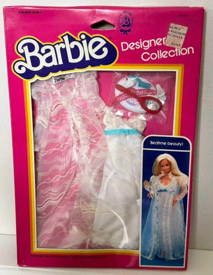 Vintage Barbie BEDTIME BEAUTY Outfit 7081~Designer Collection Fashion 1983 BOX
