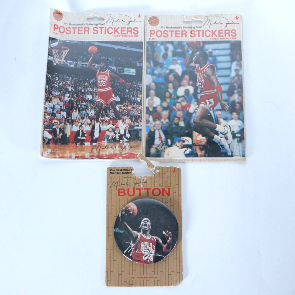 Vtg Michael Jordan #23 Lot of 1 Button Pin 3