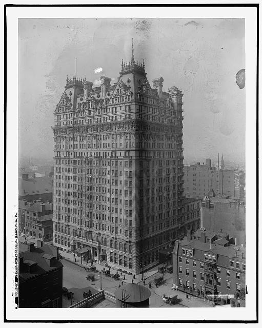 Photo:Philadelphia PA Bellevue-Stratford Hotel 1910s Exterior View