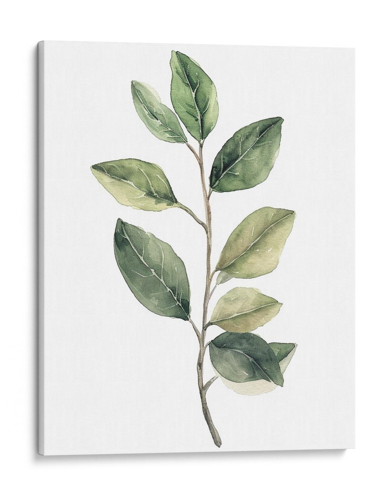 Botanical Garden Leaves Art Print, Modern Home Wall Decor