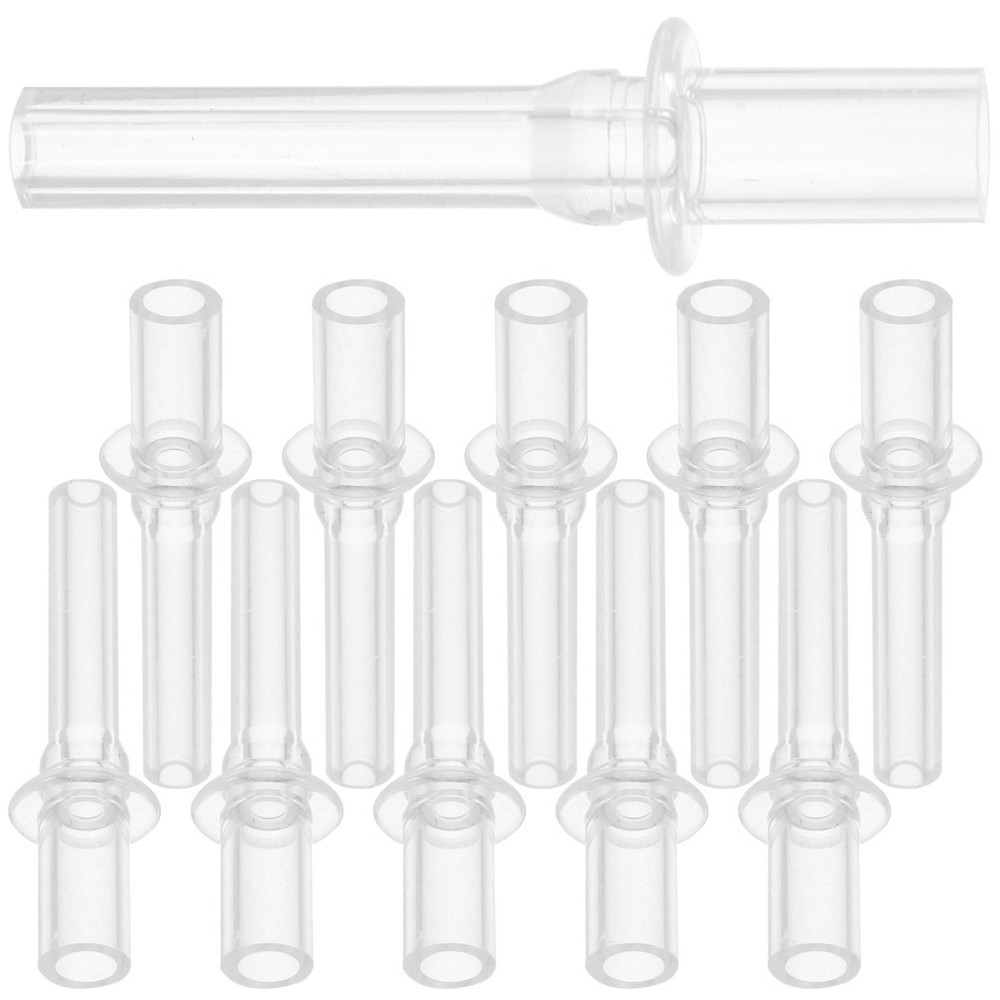 10 Pcs Silicone Straw Tips for Bottles Transparent Drinking Clear