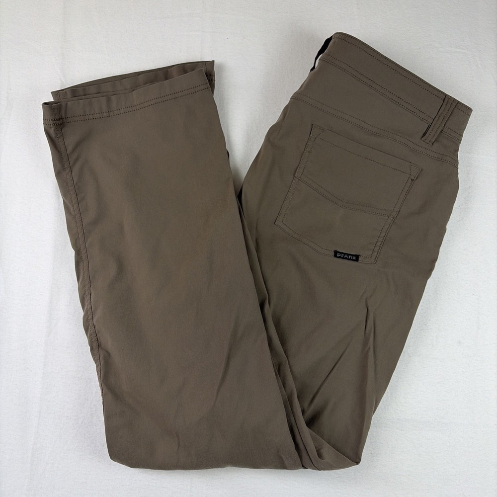 prAna Pants Mens 36x32 Gray Breathe Slim Fit Performance Stretch Tech M4BN32312