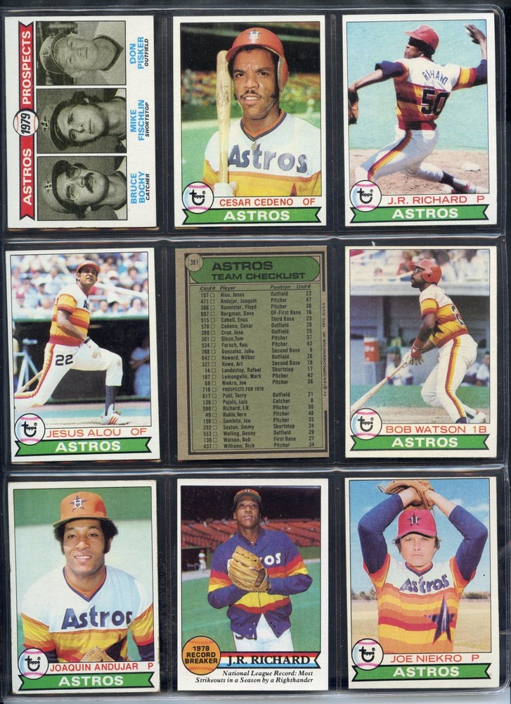 1979 Topps Houston Astros Team Set (27 Cards) W/ J. R. Richard