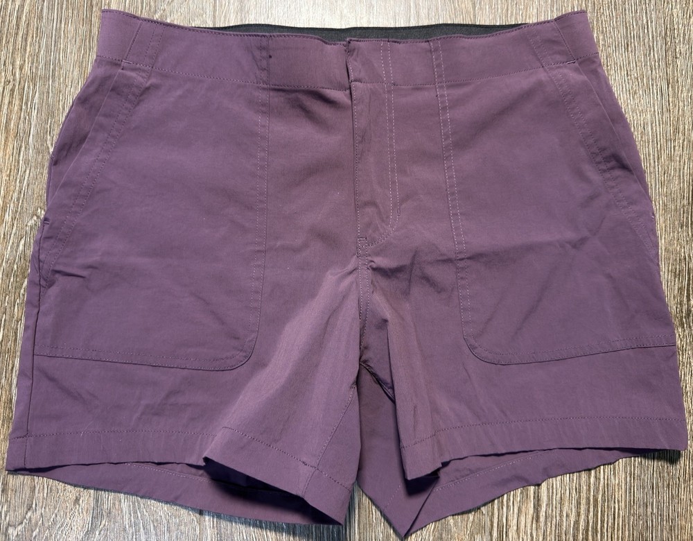 Eddie Bauer Hiking Shorts Womens 10 Purple Stretch Utility Gorpcore Outdoor