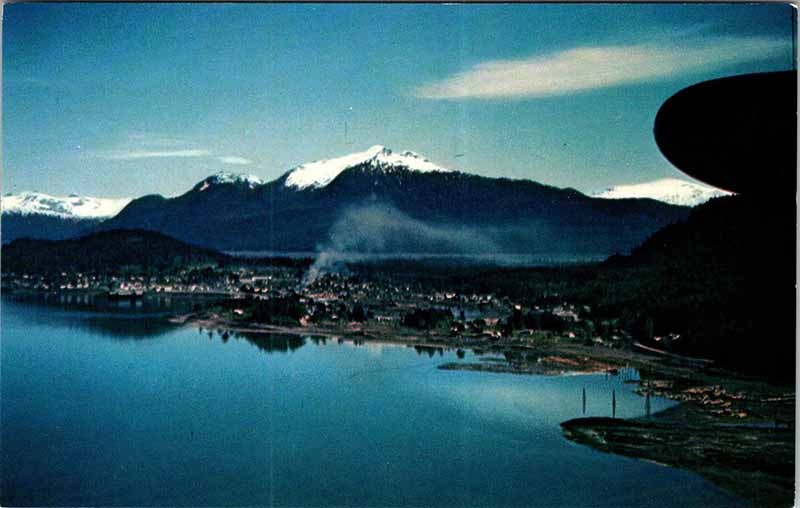 Postcard AERIAL VIEW SCENE Wrangall Alaska AK m/09 AM8011