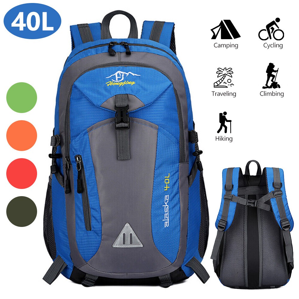 Camping Laptop Hiking School Book Bag 40L Waterproof Travel Backpack Rucksack