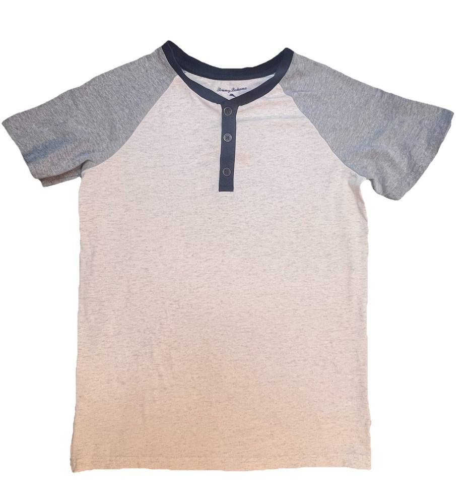 Tommy Bahama Short Sleeve T Shirt Boys Size Large 10/12 Cream Color