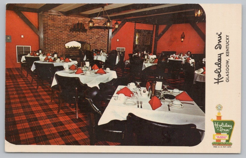Roadside~Holiday Inn Dining Room~Glasgow Kentucky~Curteichcolor~Vintage Postcard