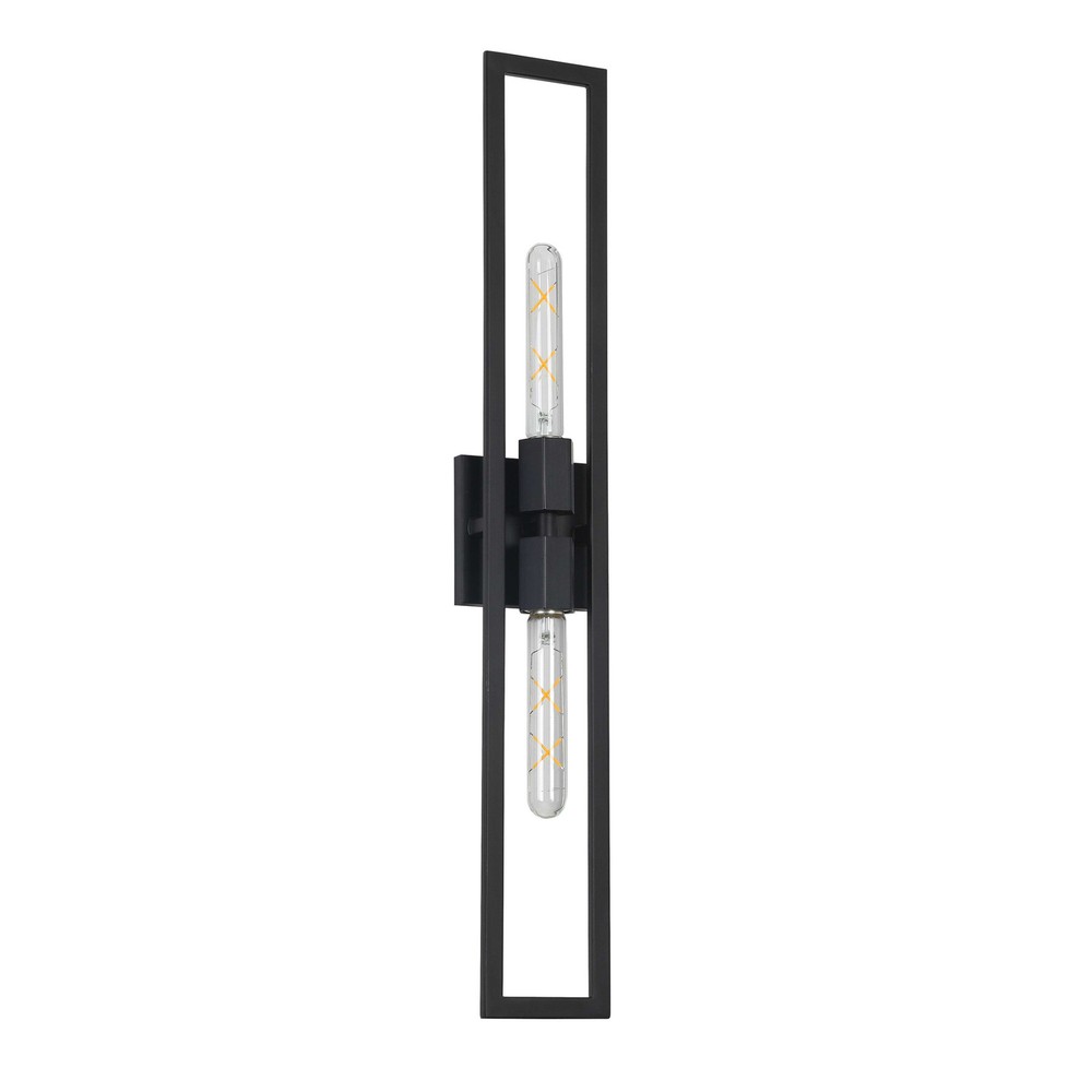 Dainolite Wisteria 29 Inch Black 2-Light Wall Sconce WTS-292W