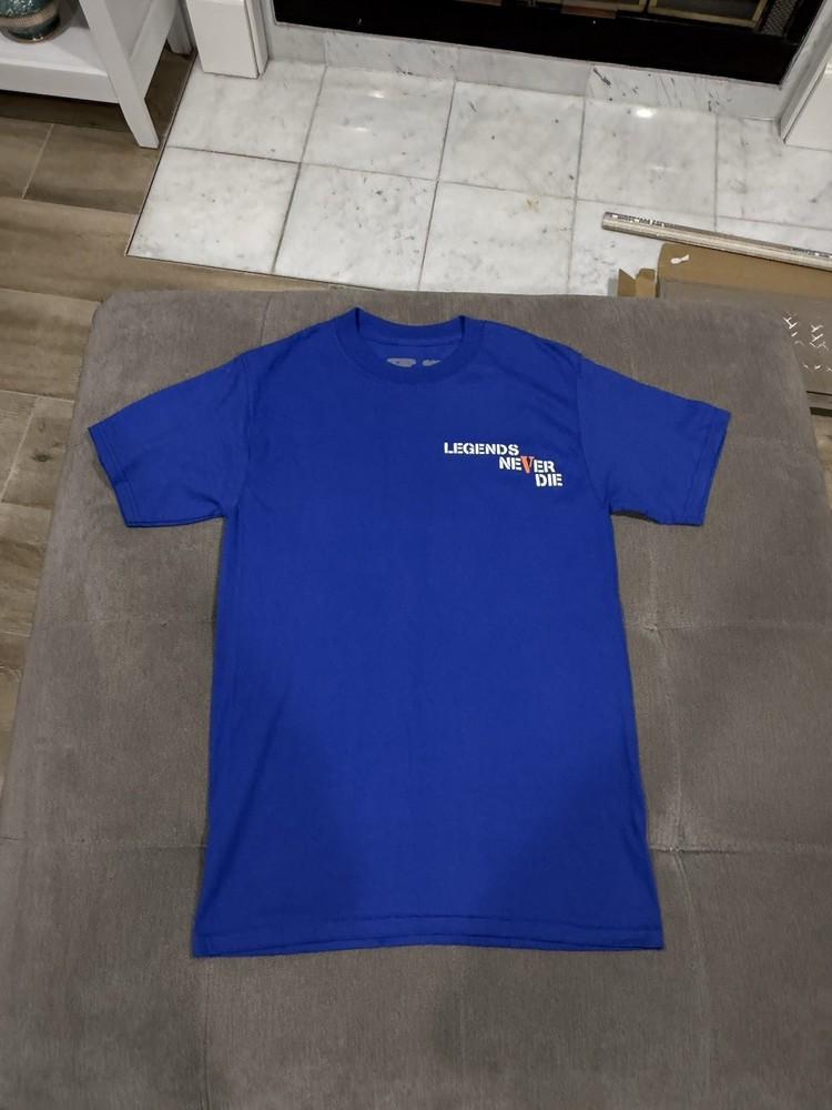 VLONE X Juice Wrld Legends Never Die 999 T-Shirt Sz Small Blue Orange Official