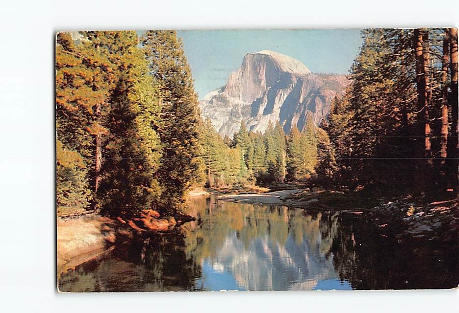 Postcard Yosemite National Park Half-Dome Merced River California USA America