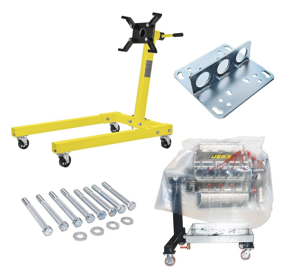 JEGS 80041K1 Heavy-Duty Engine Stand Kit with Accessories
