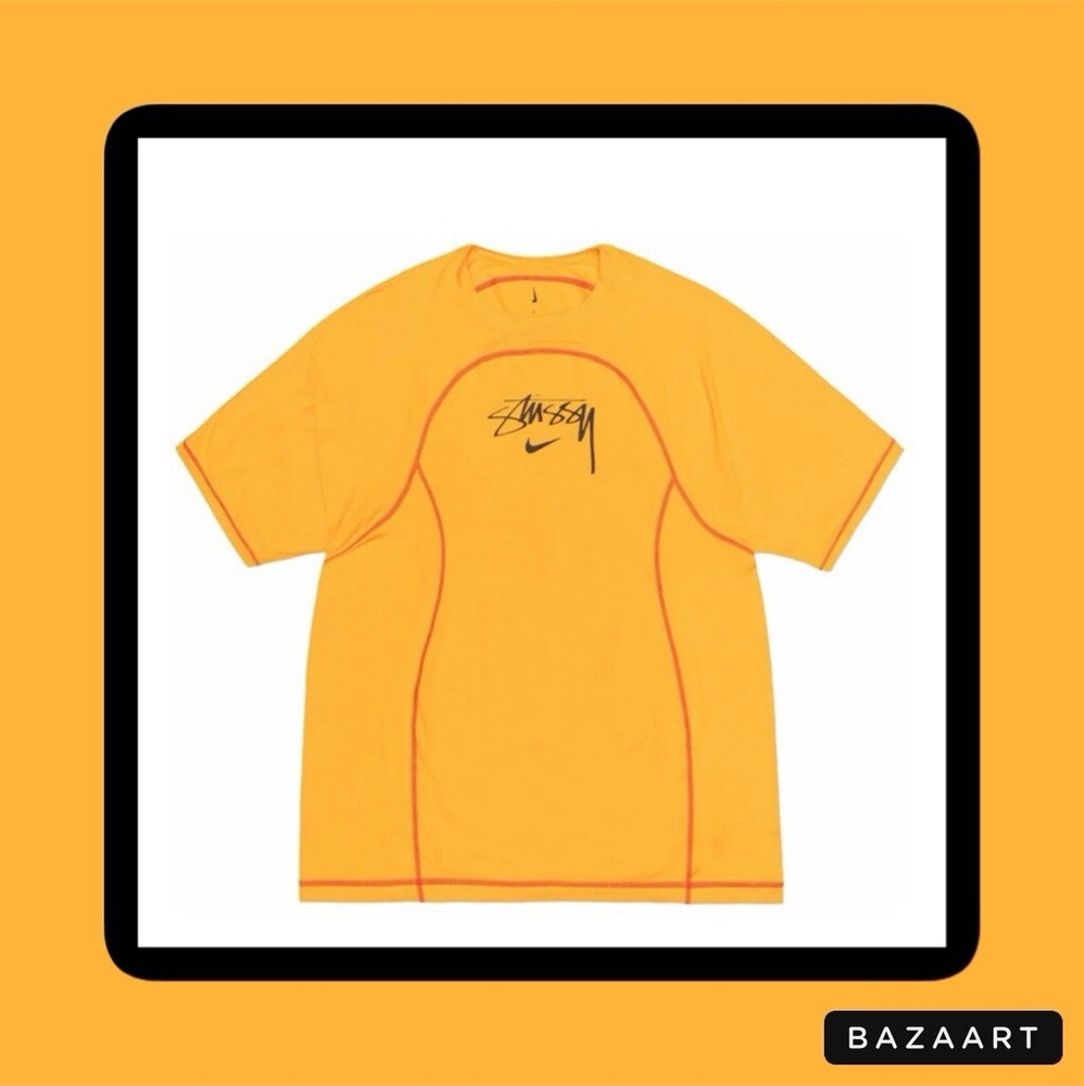 Nike x Stussy Sundial Orange UV Crew Top - Size Small