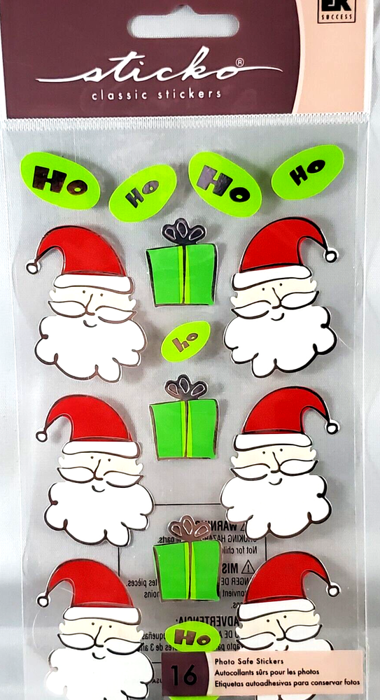 Santa Claus & Presents Gifts Christmas Foil Accent Sticko Stickers-image