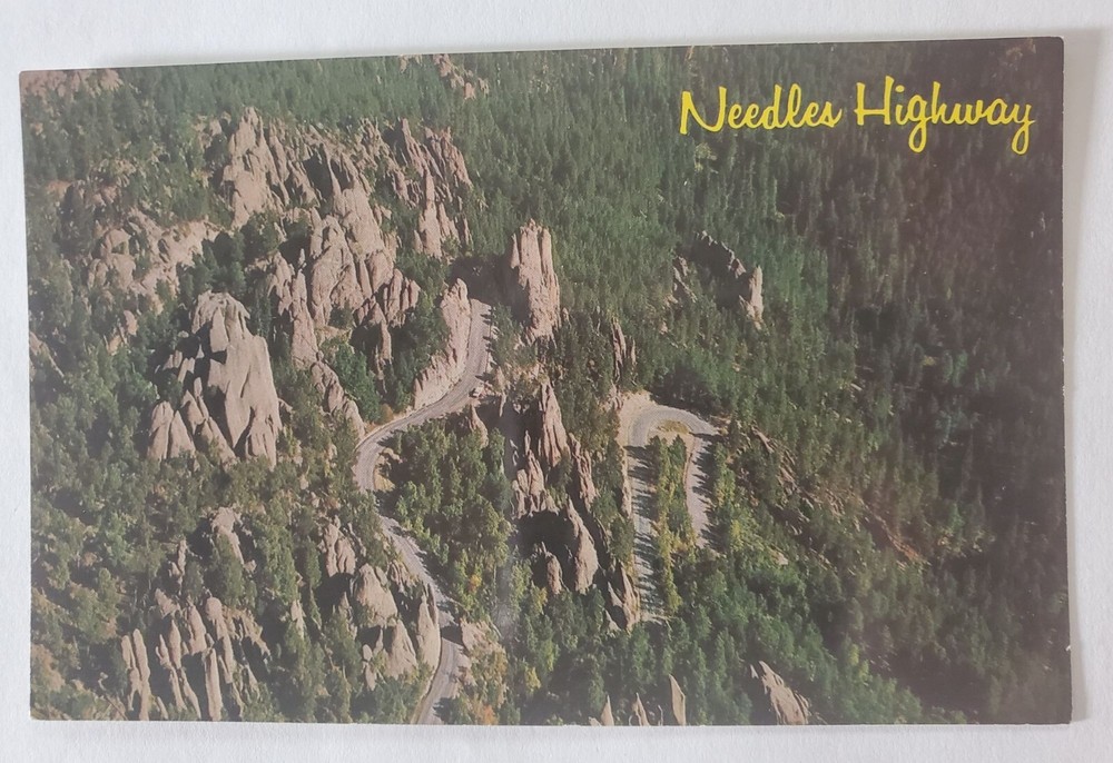 Postcard Needles Highway Black Hills South Dakota USA Granite Formations