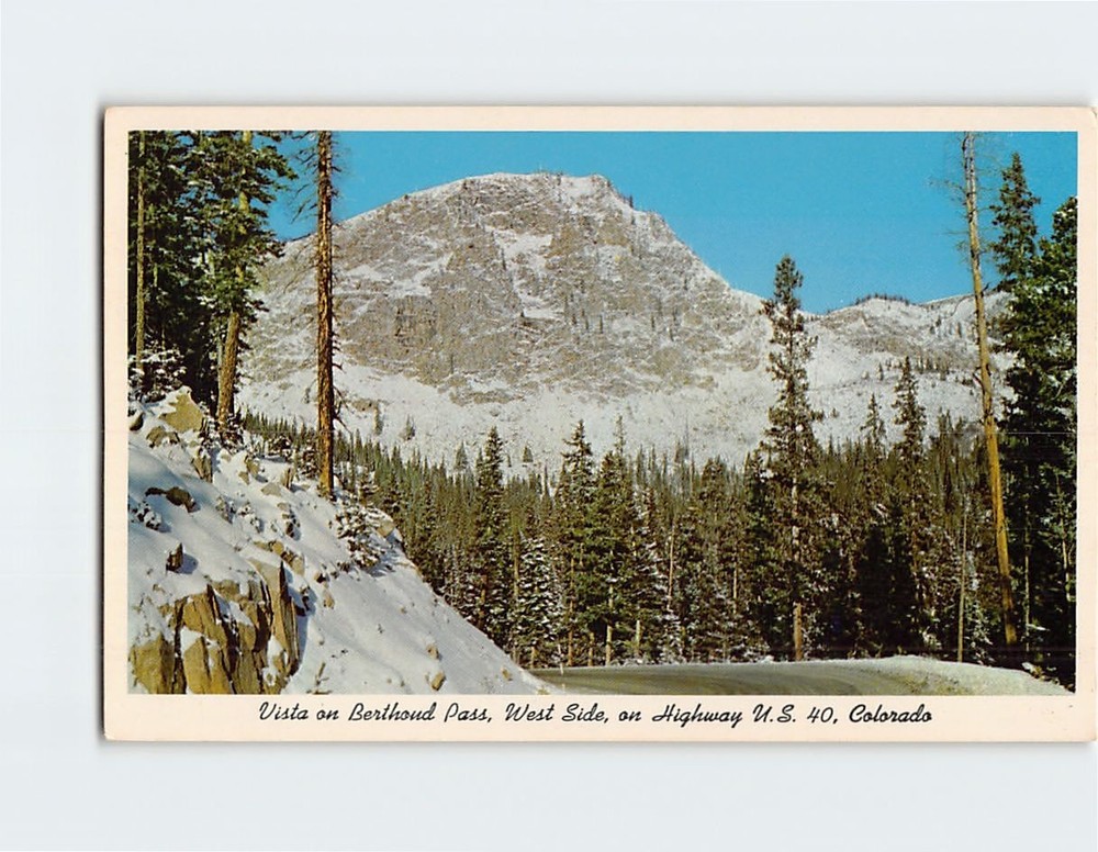 Postcard Vista on Berthoud Pass West Side on Highway US 40 Colorado USA