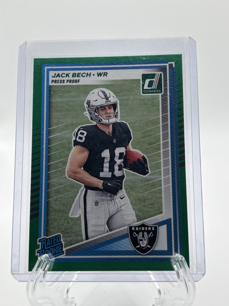 2025 Panini Donruss - Rated Rookie Jack Bech #320 Press Proof Green (RC)