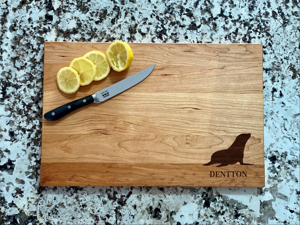 Sea Lion Cutting Board | Sea Ocean Aquatic Charcuterie Board | Custom Serving