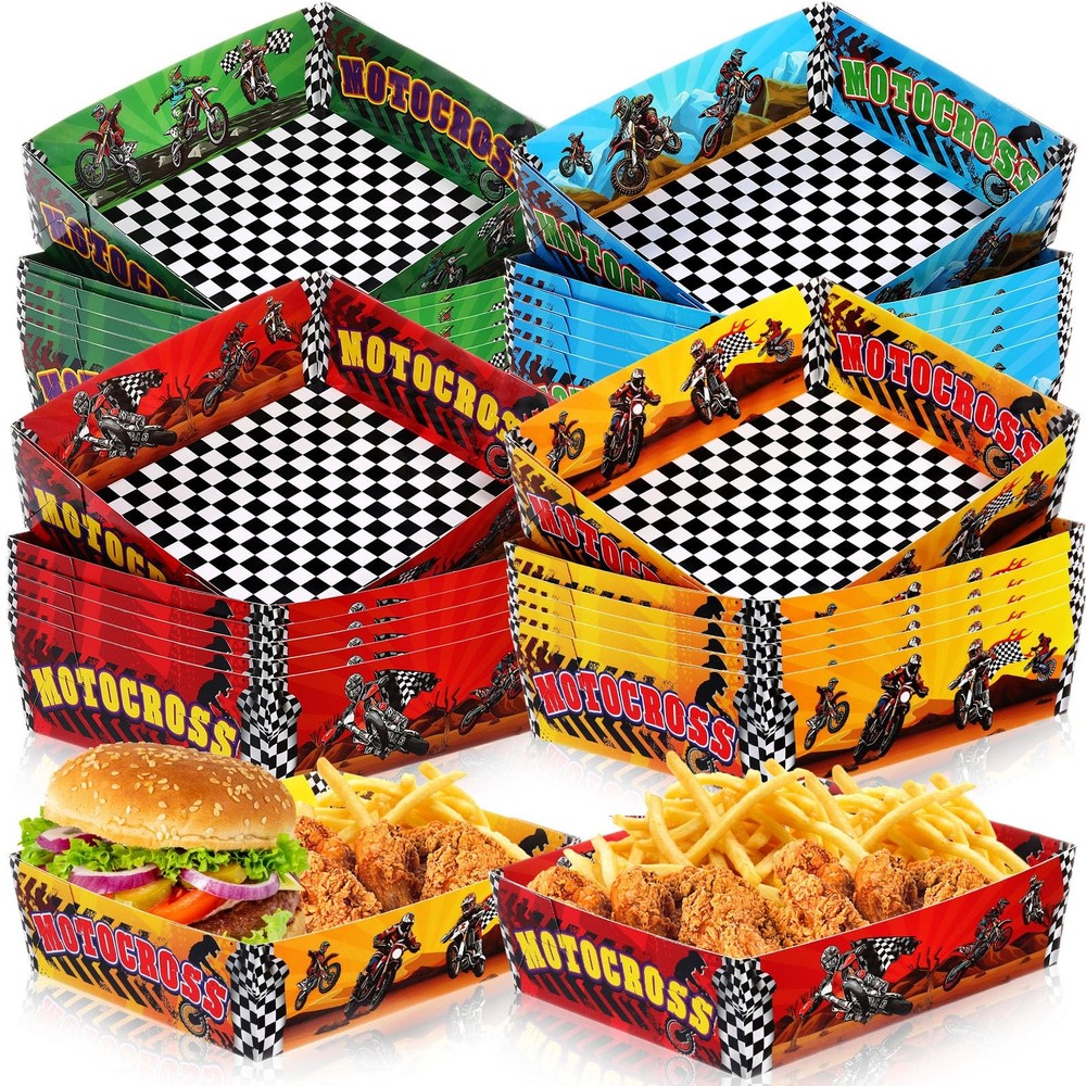 36 Pcs Dirt Bike Party Decorations with 5 lb Confetti for Motorcycle Birthday Theme