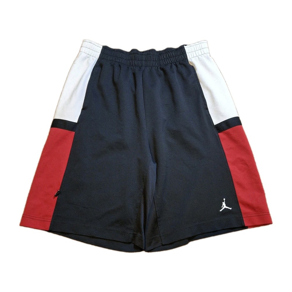 Men’s Vintage Y2K Jordan Jumpman Black Red Mesh Baggy Basketball Shorts Large